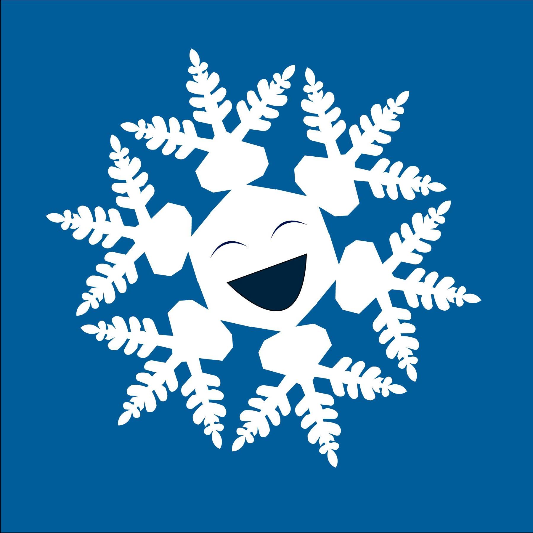 Happy snowflake graphic